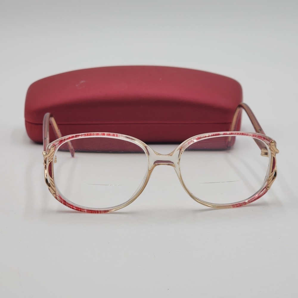 Letty Rose Eyeglass Frame 51-18-130 Rose Pink Gold Retro Oval Bifocals Repurpose